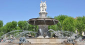 The fountain La Rotonde in Aix-en-Provence