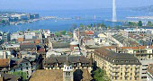 View on the center of Geneva