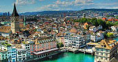 View on the center of Zurich